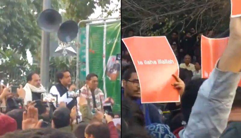 Shashi Tharoor faces Islamic slogans as Muslim students protest his presence at Shaheen Bagh