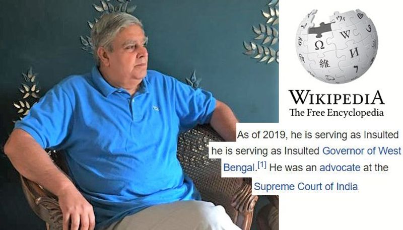 এ দিন সকালেও এই সমস্ত বিকৃত তথ্য রাজ্যপালের উইকিপিডিয়া পেজ- এ দেখা গিয়েছে। পরে তা সংশোধন করে দেওয়া হয়। যদিও তার পরেও সেখানে ভুল থেকে যায়। ব্যক্তিগত পরিচিতির অংশে 'অপমানিত রাজ্যপাল' কথাটি থেকেই যায়।