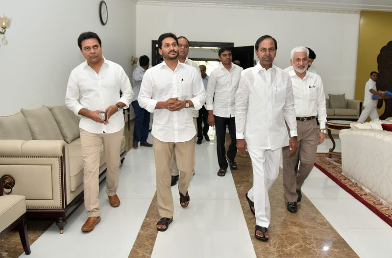 ap cm jagan, ts cm kcr lunch meeting at pragati bhavan