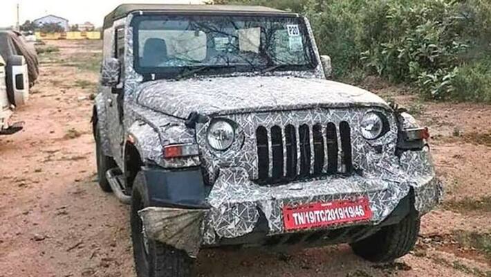 New gen Mahindra Thar diesel automatic spotted New gen Mahindra Thar diesel automatic spotted