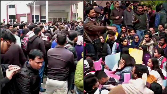 Jamia Millia Vice Chancellor confronted by angry students, demanding case against Delhi Police Jamia Millia Vice Chancellor confronted by angry students, demanding case against Delhi Police