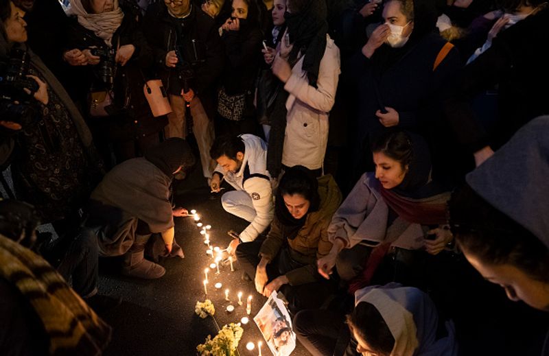 ukraine plane crash students against Khomeini and the State in Iran