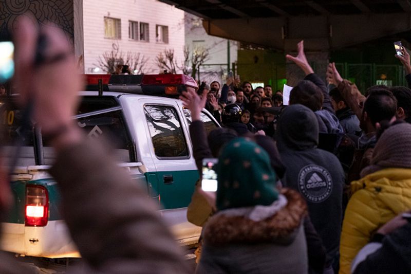 ukraine plane crash students against Khomeini and the State in Iran