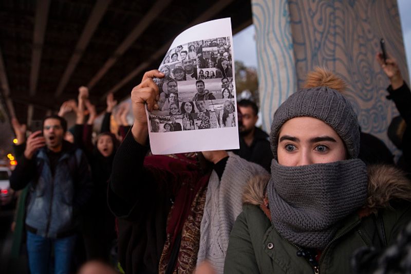 ukraine plane crash students against Khomeini and the State in Iran