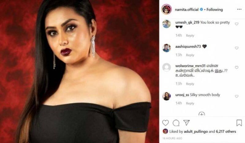 Netizens Slams Namita Hot Photo Shoot For Dark LipStick
