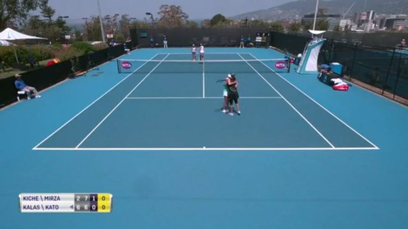 hobart international sania mirza make winning after return pregnancy