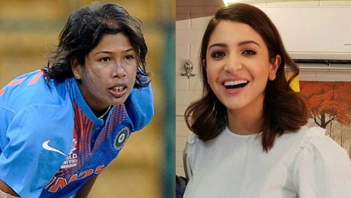 Anushka Sharma shoots with cricketer Jhulan Goswami Anushka Sharma shoots with cricketer Jhulan Goswami