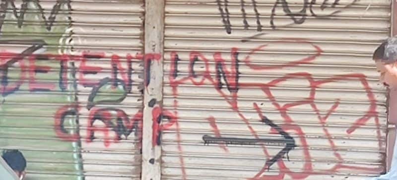 Bengaluru: Miscreants target Church Street shops, paint 'Free Kashmir', anti-CAA, NRC slogans on shutters
