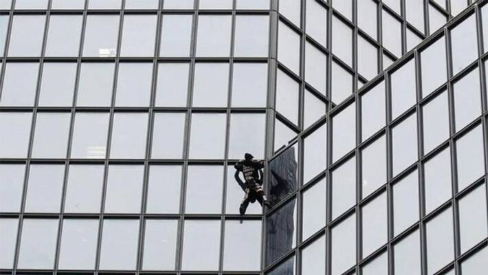 french spider man scales 187 meter tower french spider man scales 187 meter tower