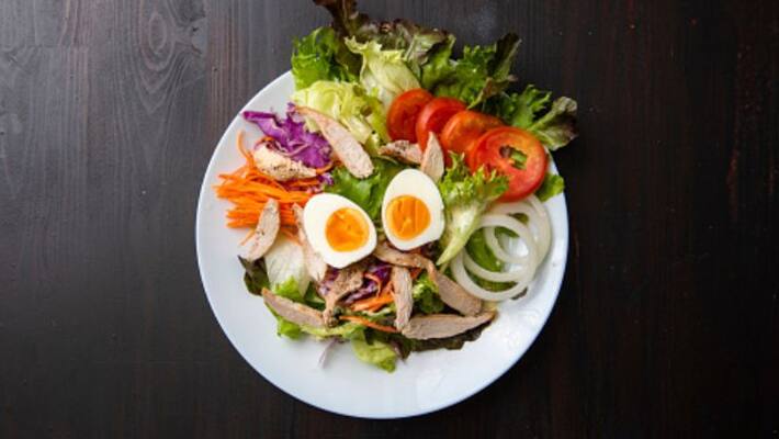 Easy Recipe of healthy Egg mushroom salad Easy Recipe of healthy Egg mushroom salad