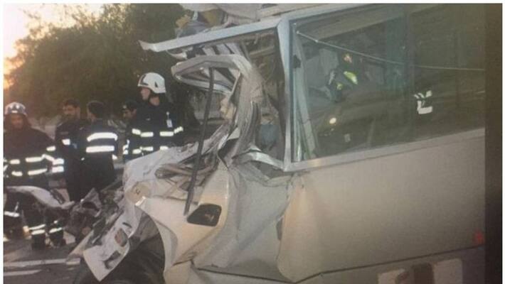six person killed in Bus, Truck accident Abudhabi six person killed in Bus, Truck accident Abudhabi