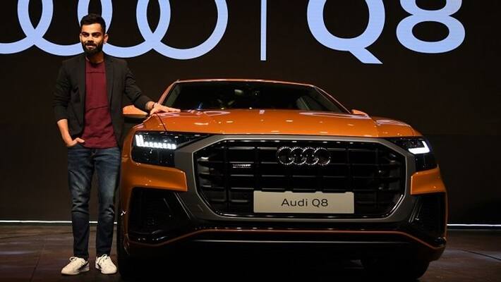 Audi A8 launched in india first car key handed to ambassador virat kohli Audi A8 launched in india first car key handed to ambassador virat kohli