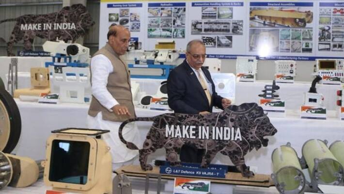 Defense Minister Rajnath Singh flagged off 51st K-9 Vajra cannon kpm Defense Minister Rajnath Singh flagged off 51st K-9 Vajra cannon kpm