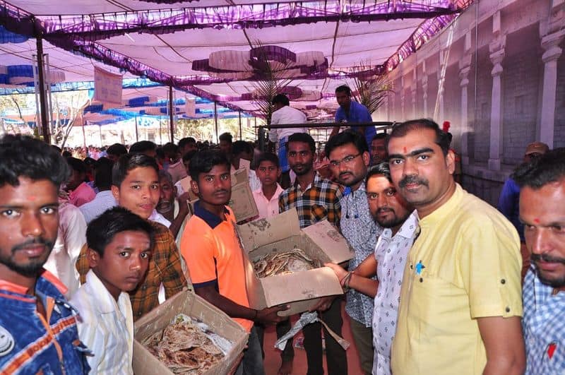 Muslim Devotees Donate Sweet to Gavimath Fair in Koppal