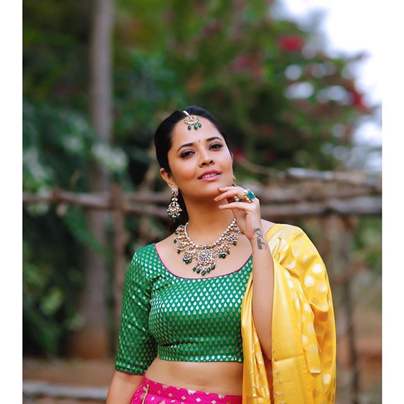 Anchor Anasuya Hot Photos Captioned Paddathi Paadu Series