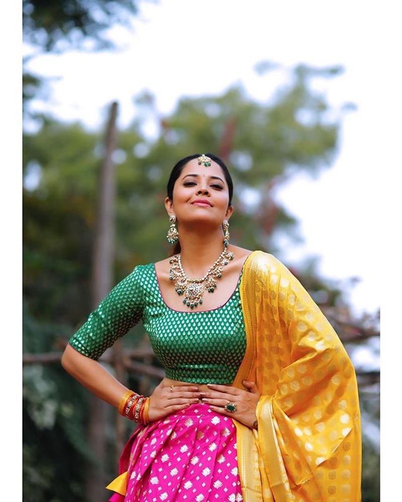 Anchor Anasuya Hot Photos Captioned Paddathi Paadu Series