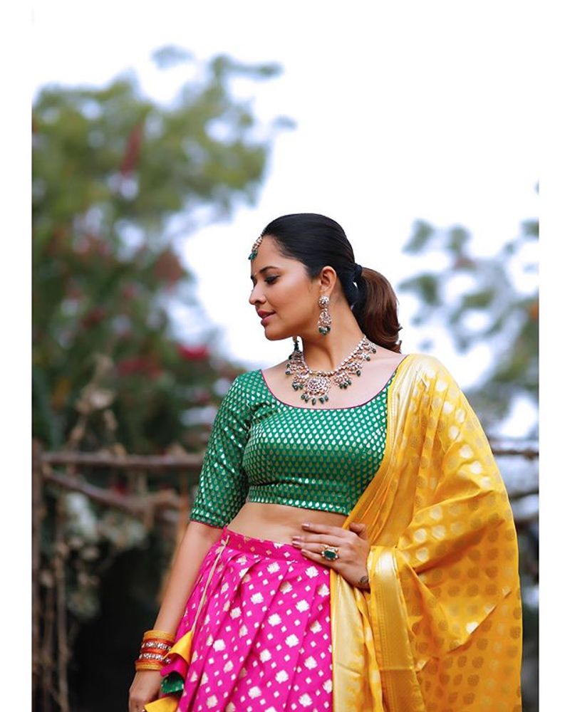 Anchor Anasuya Hot Photos Captioned Paddathi Paadu Series