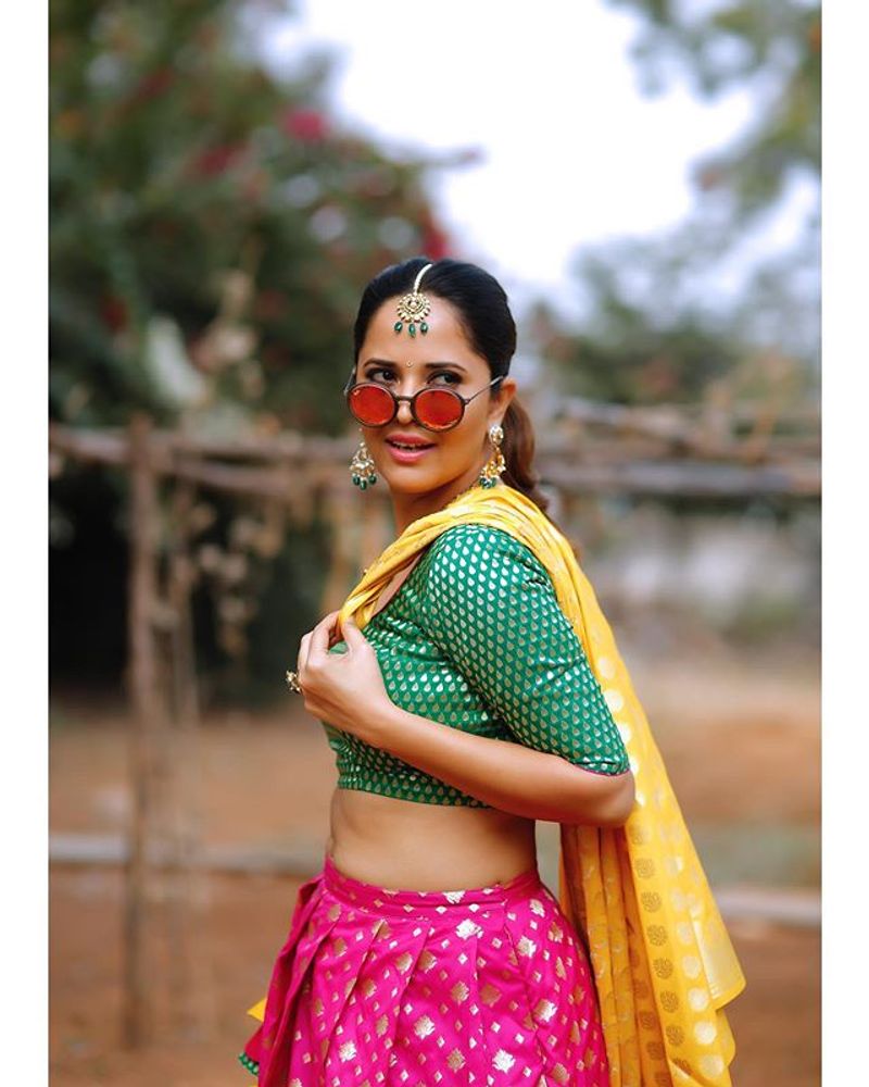 Anchor Anasuya Hot Photos Captioned Paddathi Paadu Series