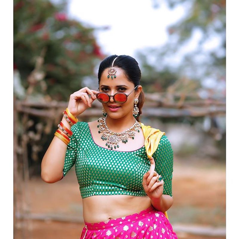 Anchor Anasuya Hot Photos Captioned Paddathi Paadu Series