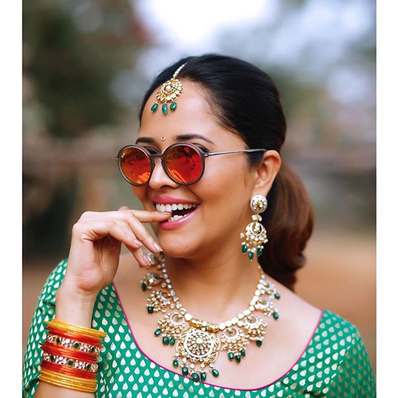Anchor Anasuya Hot Photos Captioned Paddathi Paadu Series