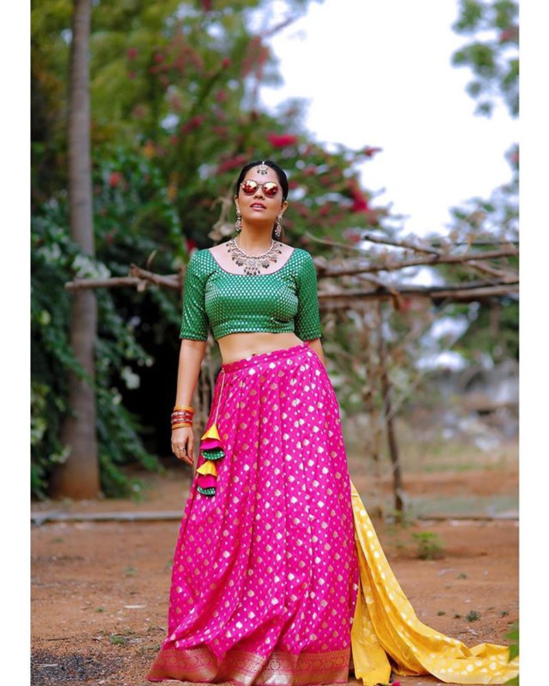 Anchor Anasuya Hot Photos Captioned Paddathi Paadu Series