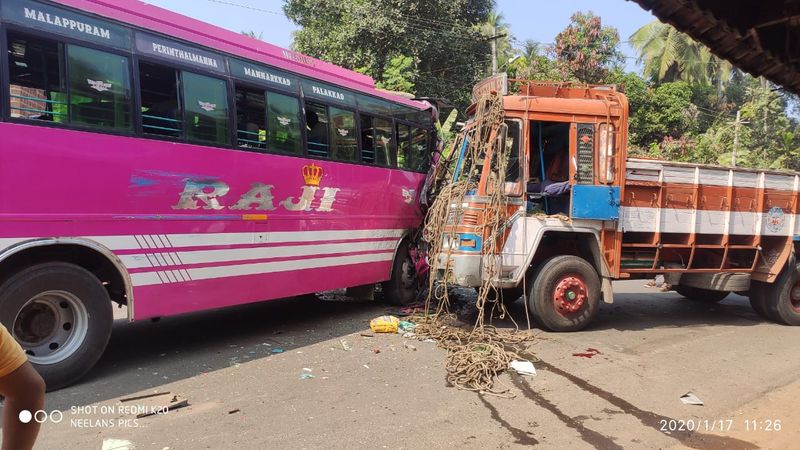 one death malappuram bus lorry accident photo story