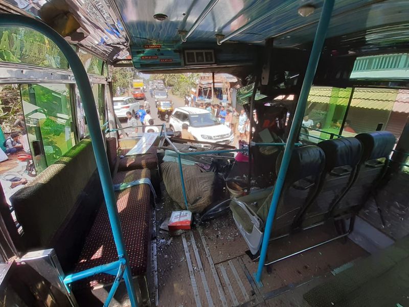 one death malappuram bus lorry accident photo story