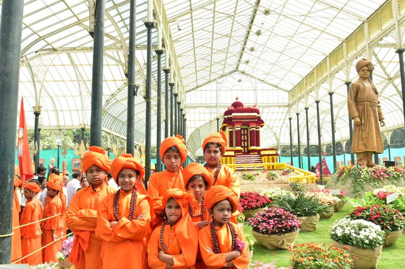 CM BSY inaugurates republic day 211th flower show In lalbagh at Bengaluru