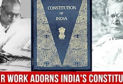 republic day india men artwork adorns constitution