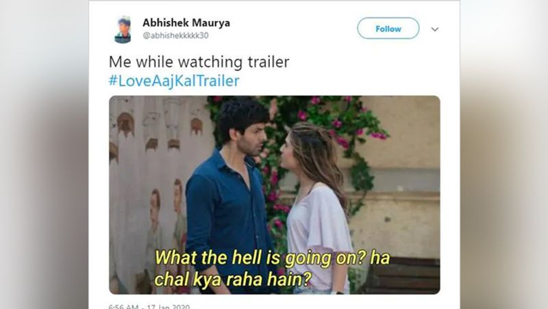 Love Aajkal 2 trailor twitter users makes fun by memes of sara ali khan and kartik aaryan trailor also KPY