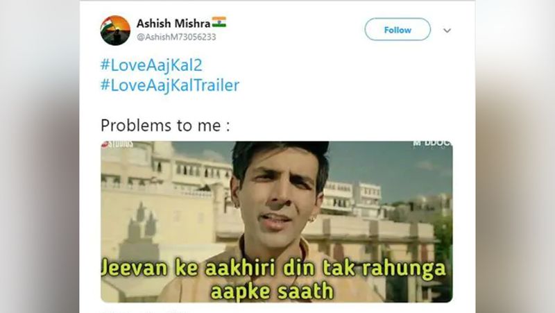 Love Aajkal 2 trailor twitter users makes fun by memes of sara ali khan and kartik aaryan trailor also KPY