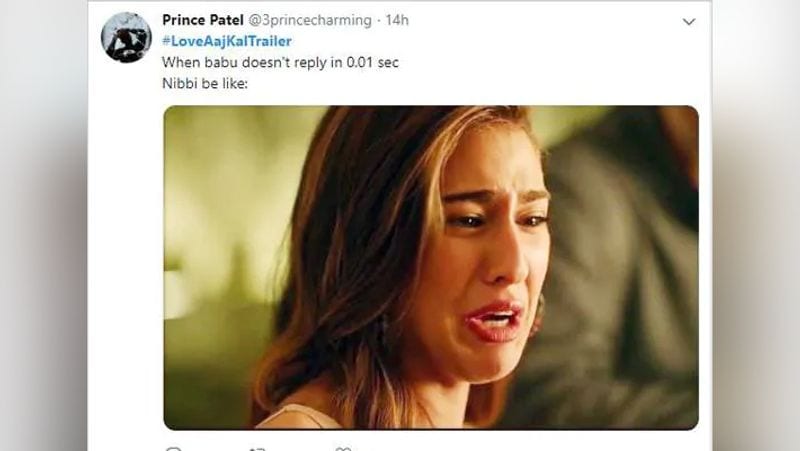 Love Aajkal 2 trailor twitter users makes fun by memes of sara ali khan and kartik aaryan trailor also KPY