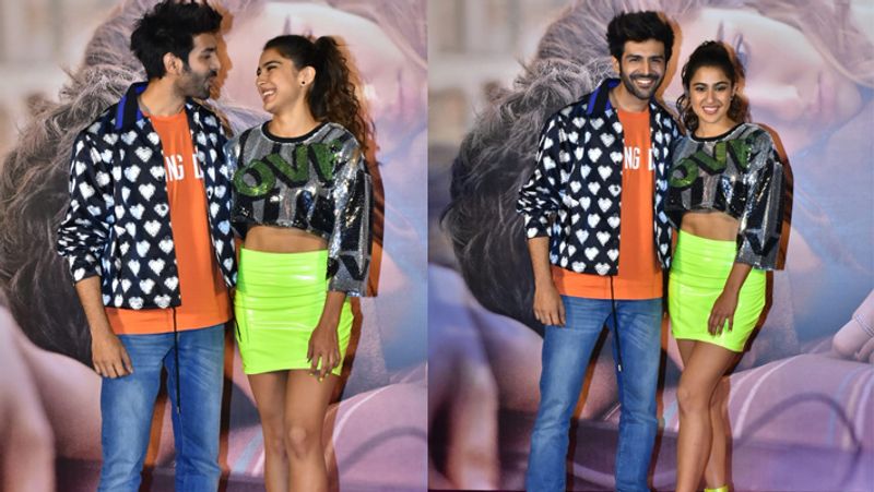 Kartik aaryan touch Sara ali khan feet in love aajkal 2 trailor launching Event here is the reactions KPY