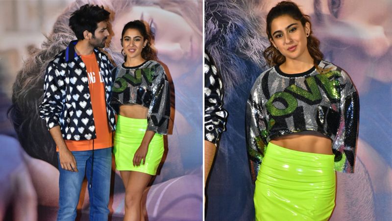 Kartik aaryan touch Sara ali khan feet in love aajkal 2 trailor launching Event here is the reactions KPY