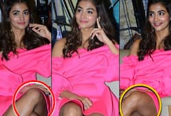 Pooje Hegde escapes 'oops' moment wearing a pink dress