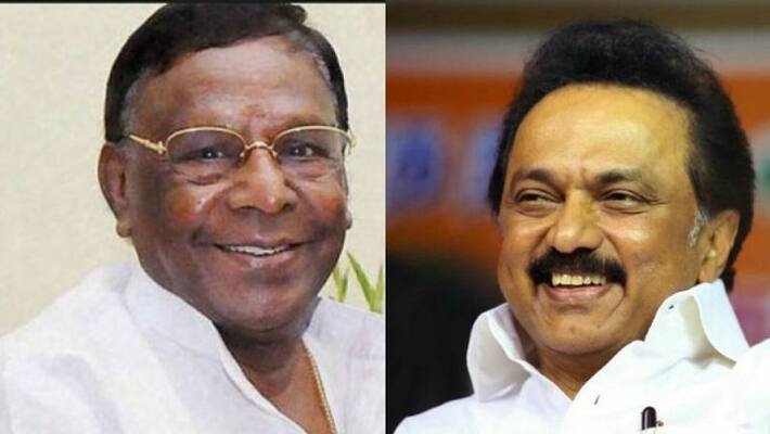 DMK Congress Alliance will continue says Narayanaswamy after meeting Stalin DMK Congress Alliance will continue says Narayanaswamy after meeting Stalin