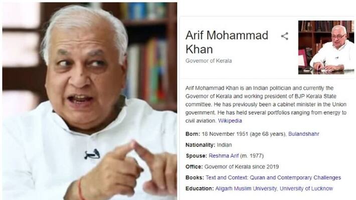 trollers edited governor arif mohammed khans wikipedia page and add him as bjp state president trollers edited governor arif mohammed khans wikipedia page and add him as bjp state president