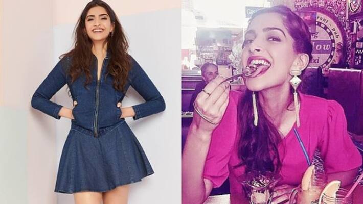 sonam kapoor eating her food sonam kapoor eating her food