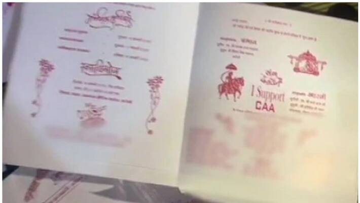 slogan supporting caa printed in wedding card slogan supporting caa printed in wedding card