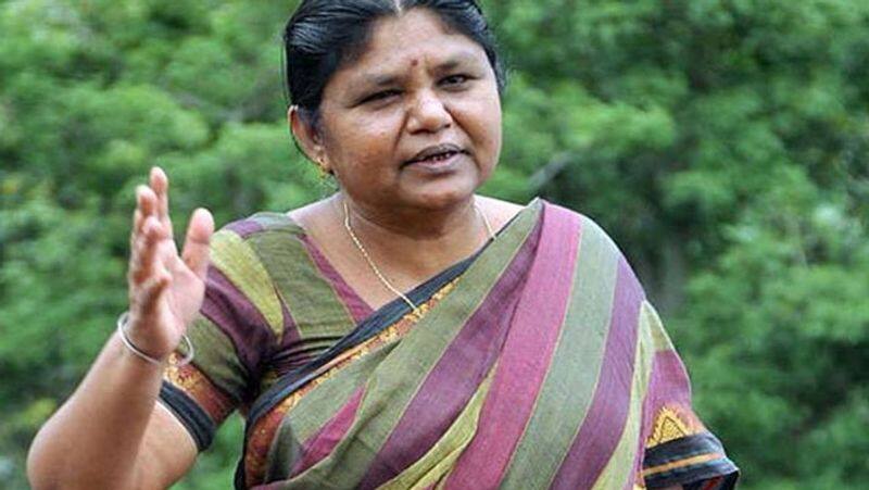 Former female MLA Balabharathi threatens gun