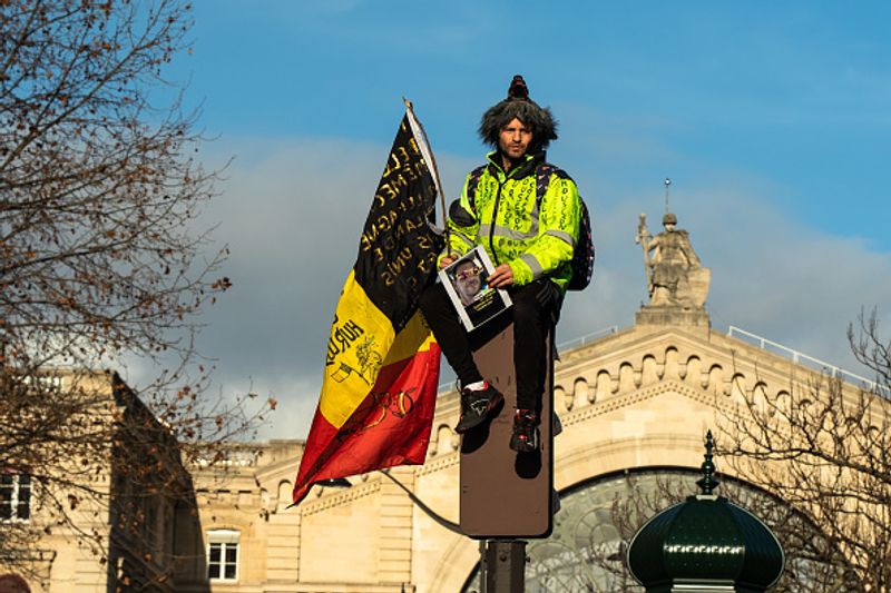 yellow vests protest against emmanuel macron french government
