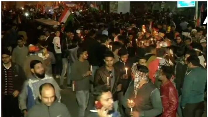 anti-CAA candle light march from Jamia univ gate to Shaheen Bagh anti-CAA candle light march from Jamia univ gate to Shaheen Bagh