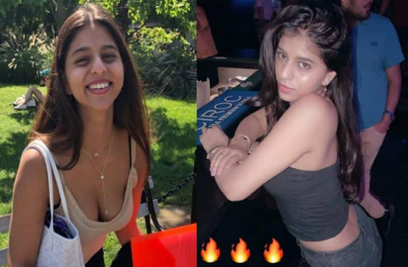 Here she is seen in a white top with a plunging neckline, Suhana looks gorgeous as she shows off her goofy side while posing for the camera.