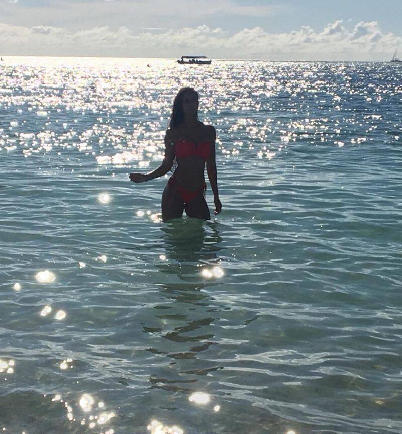 Dhoni Actress Disha Patani Over Hot Red Bikini Photo Going Viral