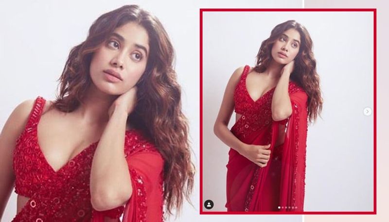 একসময়ে বেশিরভাগ অনুষ্ঠানেই লাল শিফনে দেখা যেত শ্রীদেবীকে। সেইমতো খানিকটা যেন পুরোনো স্মৃতি উসকে দিলেন অভিনেত্রী।