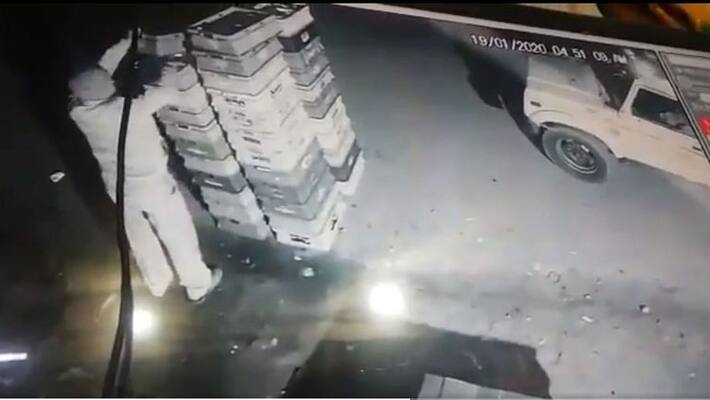 CCTV Footage Shows Cop Stealing Two Packets of Milk in Noida CCTV Footage Shows Cop Stealing Two Packets of Milk in Noida