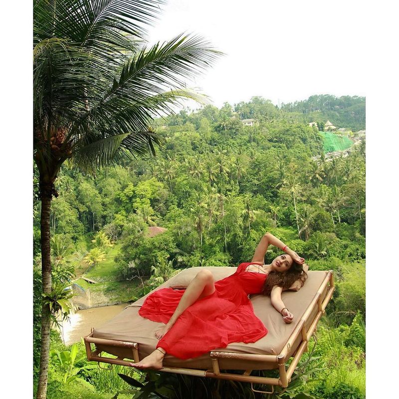 Kanche Fame Tollywood heroine Pragya Jaiswal bikini poses