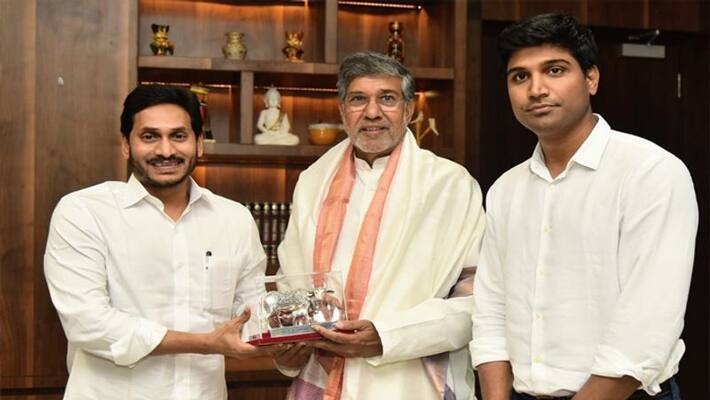 noble prize winner kailash satyarthi meeting with AP CM YS jagan noble prize winner kailash satyarthi meeting with AP CM YS jagan