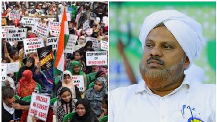 sunni young leader against women protest in street sunni young leader against women protest in street