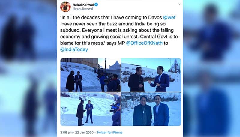 From Delhi JNU news peddler Rahul Kanwal moves to Davos to besmirch India reputation Twitterati put him back to senses